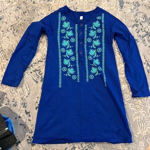 GUC Tea Collection blue dress sz 6
